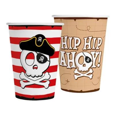 Pappersmuggar Pirat Hip Hip Ahoy - 8-pack