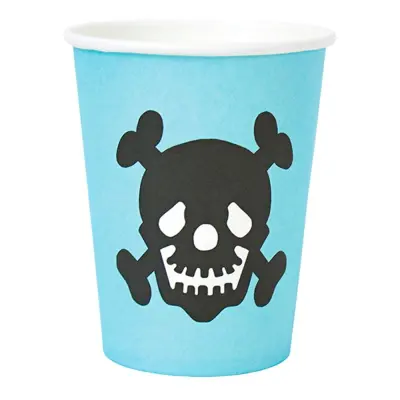 Pappersmuggar Piratkalas Blå - 8-pack