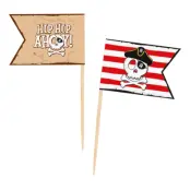 Partypicks Pirate Hip Hip Ahoy - 12-pack