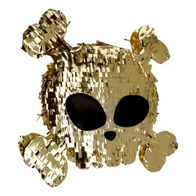 Pinata Dödskalle Guld