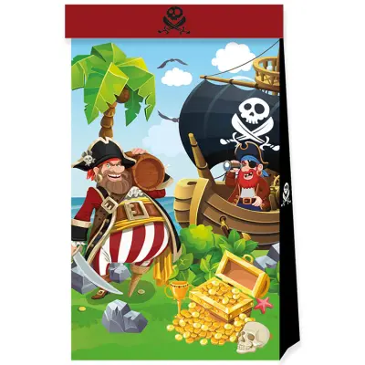 Piratkalas Papperspåse 4-pack