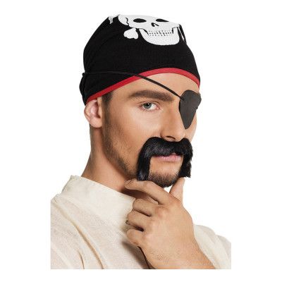Piratmustasch Svart