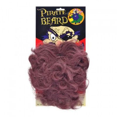 Piratskägg Vågigt Brunt