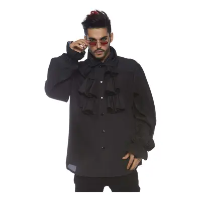 Piratskjorta Herr Svart - X-Large