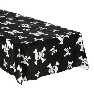 Plastduk Svart med Dödskallar