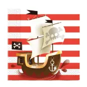 Servetter Mäktiga Pirat 20-pack