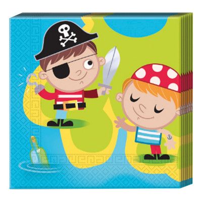 Servetter Piratbarn - 20-pack