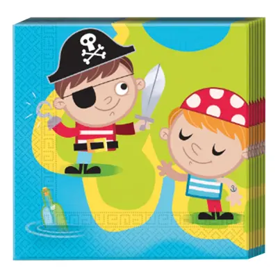 Servetter Piratbarn - 20-pack