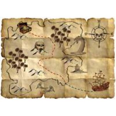 Skattkartor pirat 4-pack