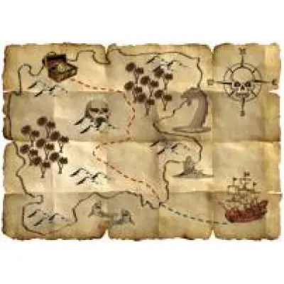 Skattkartor pirat 4-pack