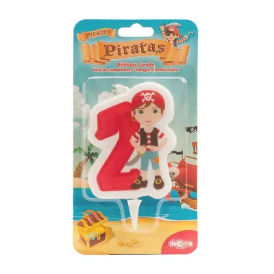 Tårtljus Siffra Pirat - 2 år