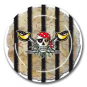 Tallrikar tuff pirat 8-pack
