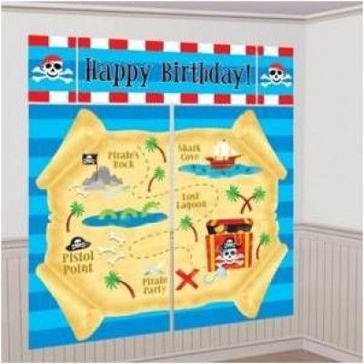 Väggdekorering pirat 5 delar