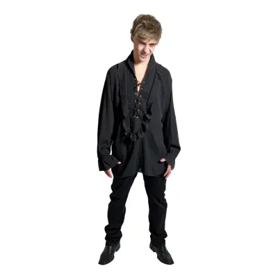 Vampyrskjorta Svart - One size