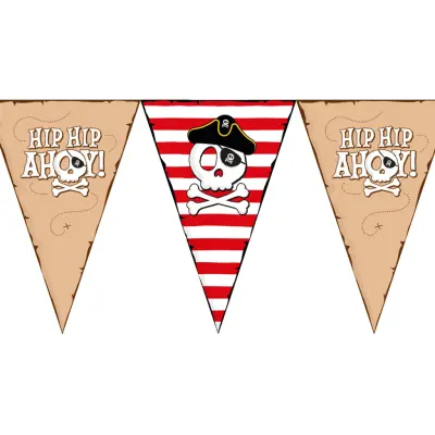 Vimpelgirlang Pirat Hip Hip Ahoy