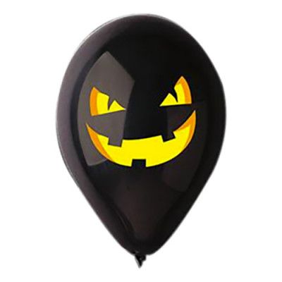 Ballonger Halloween Pumpa Svart - 25-pack