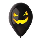 Ballonger Happy Halloween Pumpa Svart - 10-pack