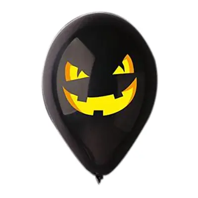 Ballonger Happy Halloween Pumpa Svart - 10-pack