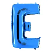 Bokstavsballong Blå Metallic - Bokstav E