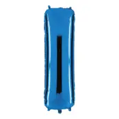 Bokstavsballong Blå Metallic - Bokstav I