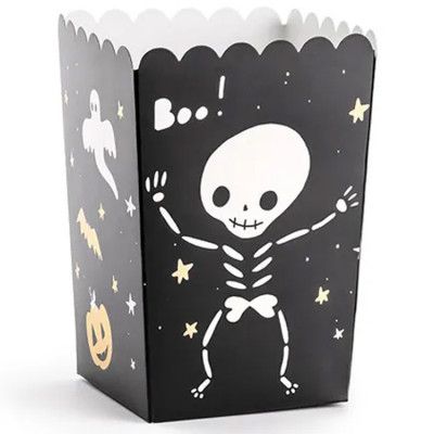 Boo Svart Popcornbehållare 6-pack