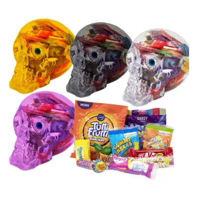 Dödskalle med Halloweengodis - 329 gram