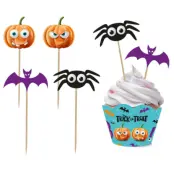 Dekorationsstickor&Muffinsformar"Boo"6-pack