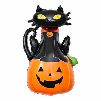 Folieballong Katt på Halloweenpumpa