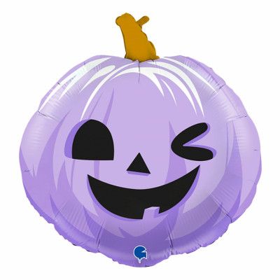 Folieballong Lila Pumpa Halloween - 75 cm