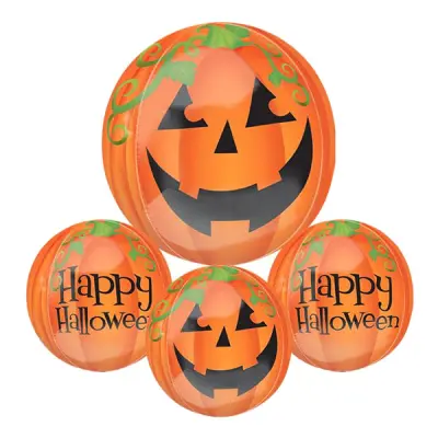 Folieballong Orbz Halloween Pumpa