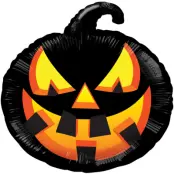 Folieballong Svart Pumpa 46cm