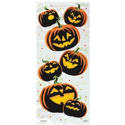 Godispåsar pumpkin grin cellofan 20-pack
