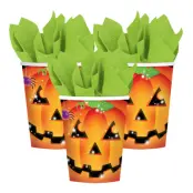 Pappersmuggar Halloween Pumpa - 8-pack