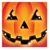 Halloween Pumpa Servetter - 16-pack