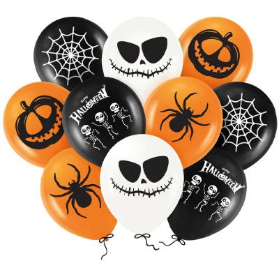 Halloweenballonger Olika Motiv 10-pack
