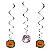 Happy Pumpkin Swirls Hängande Dekoration - 3-pack