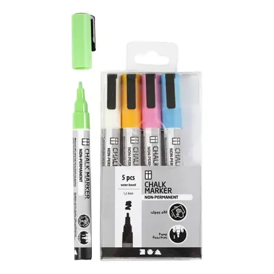 Kritpennor Starka Färger - 5-pack