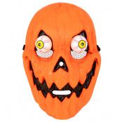 Läskig Pumpa Halloweenmask 18,5x26cm