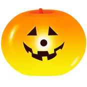 Lysande Ballong Halloween Pumpa 25cm 3st