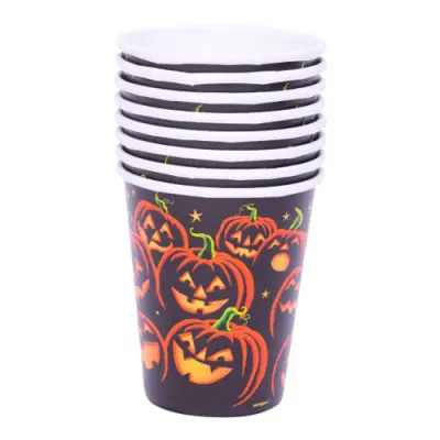 Pappersmuggar Halloweenpumpor - 8-pack