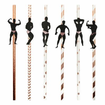 Papperssugrör Bodybuilder - 6-pack