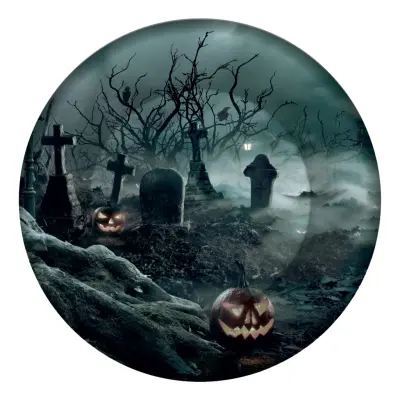 Papperstallrikar Kyrkogård Halloween - 8-pack