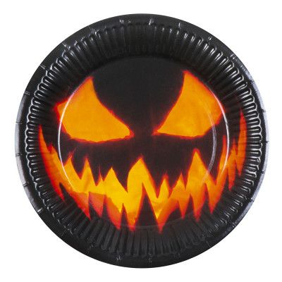 Papperstallrikar Läskig Pumpa - 6-pack