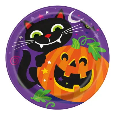 Papperstallrikar Pumpa Halloween - 8-pack