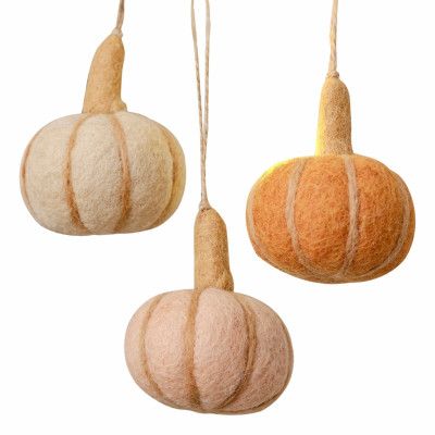 Pumpor i Tyg Hängande Dekoration - 3-pack