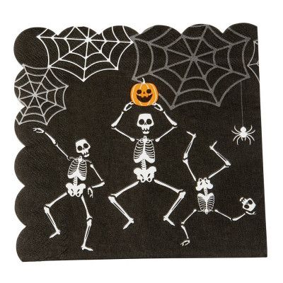 Servetter Halloween Skelett - 16-pack