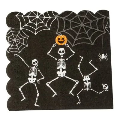Servetter Halloween Skelett - 16-pack