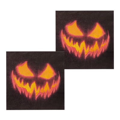 Servetter Läskig Pumpa - 12-pack