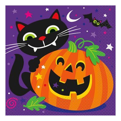 Servetter Pumpa Halloween - 16-pack