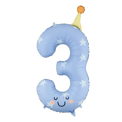 Sifferballong Partyhatt - Siffra 3
